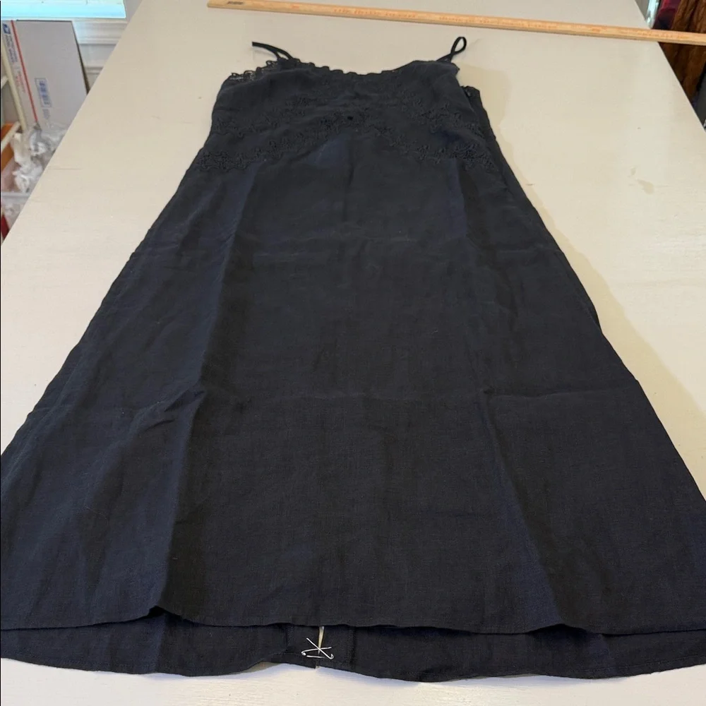 J. Crew Lace-trim slip dress in linen Size 4 - Picture 3 of 11